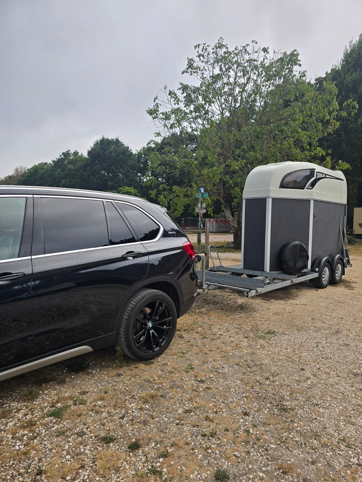 Atec 1.5 paards trailer met koetsframe. koetstrailer., Ophalen, Gebruikt, Hout, 1½-paards trailer