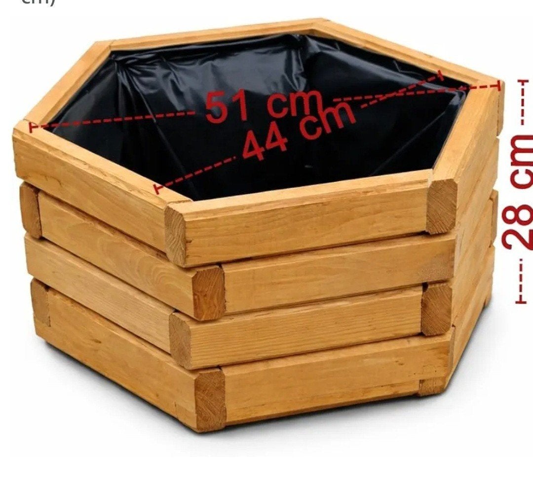 nieuwe hardhouten bloembak, Tuin en Terras, Ophalen, Nieuw, Overige vormen, Hout