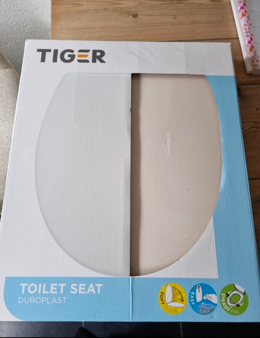 Tiger Vegas Toiletbril Duroplast Pergamon Nieuw in de doos, Ophalen of Verzenden, Nieuw, Toilet