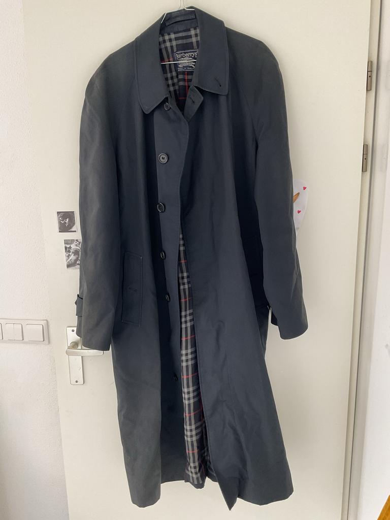 Vintage Burberry jas - Klassieke trenchcoat, Kleding | Heren, Ophalen of Verzenden, Gedragen, Overige maten, Zwart