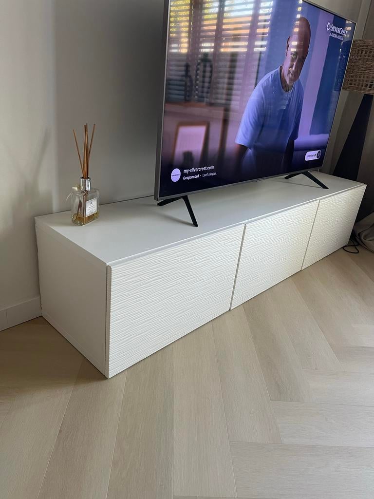 Ikea Besta tv-meubel met laxviken deur, Ophalen, Overige materialen, Zo goed als nieuw, 200 cm of meer