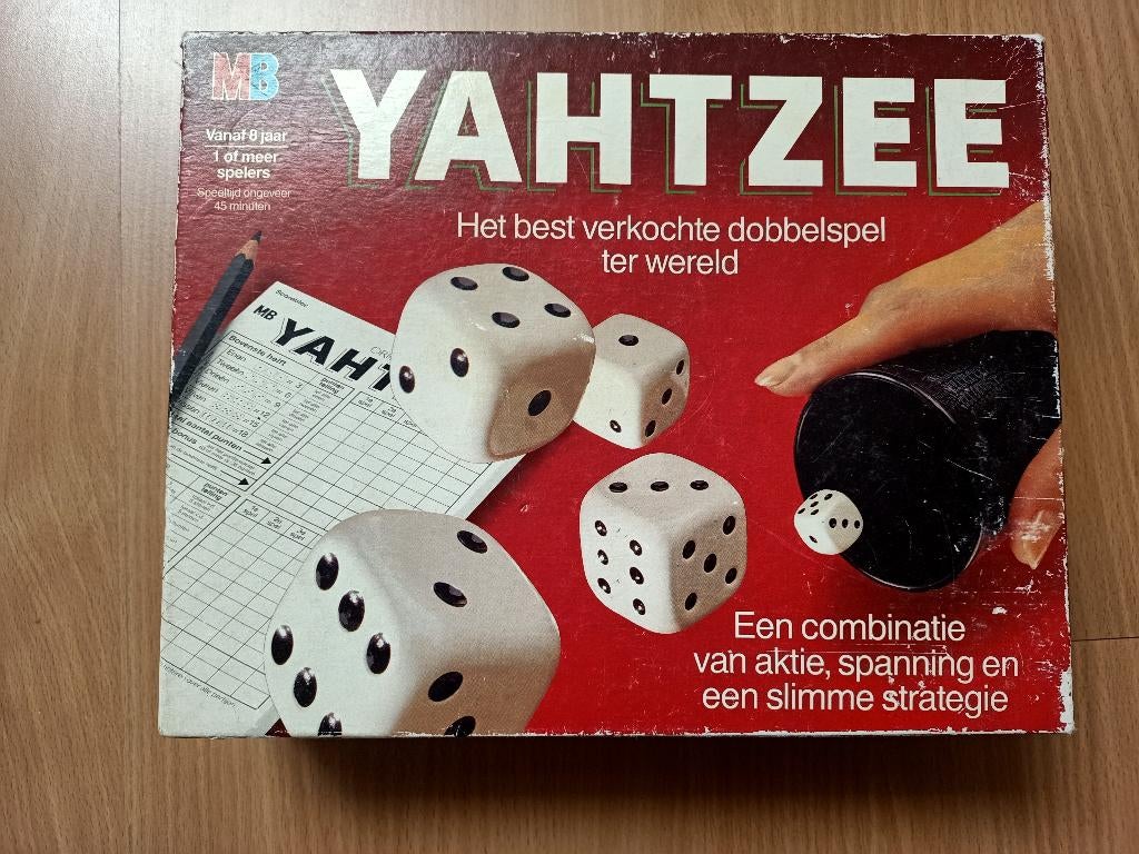 spel - Yahtzee van MB, Hobby en Vrije tijd, Gezelschapsspellen | Bordspellen, Een of twee spelers, Ophalen, Zo goed als nieuw
