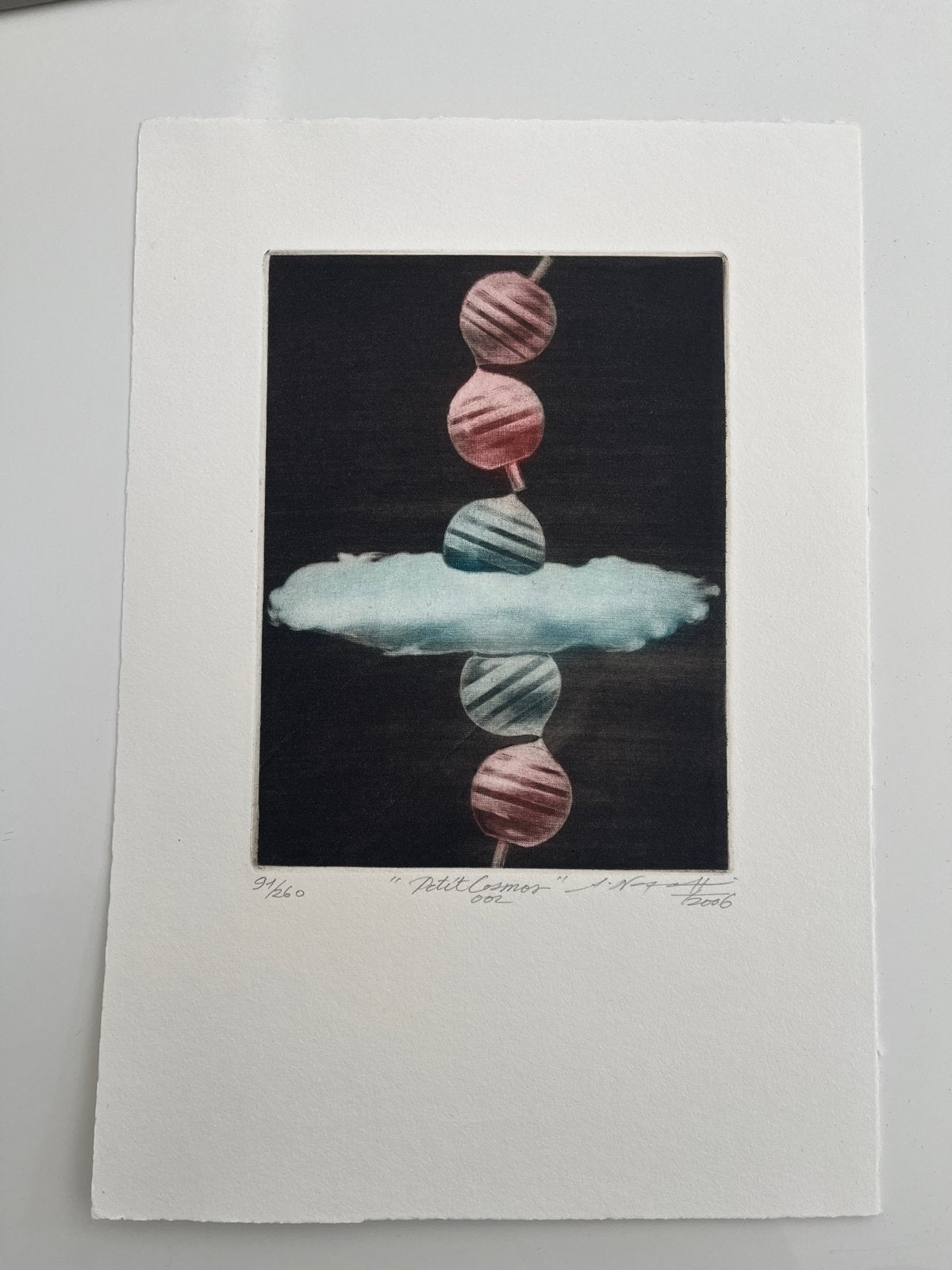 Akemi Noguchi - Petit Cosmos - Ets - Gesigneerd - 2006, Antiek en Kunst, 2000 tot heden, Ets, Ophalen of Verzenden, Flora en Fauna