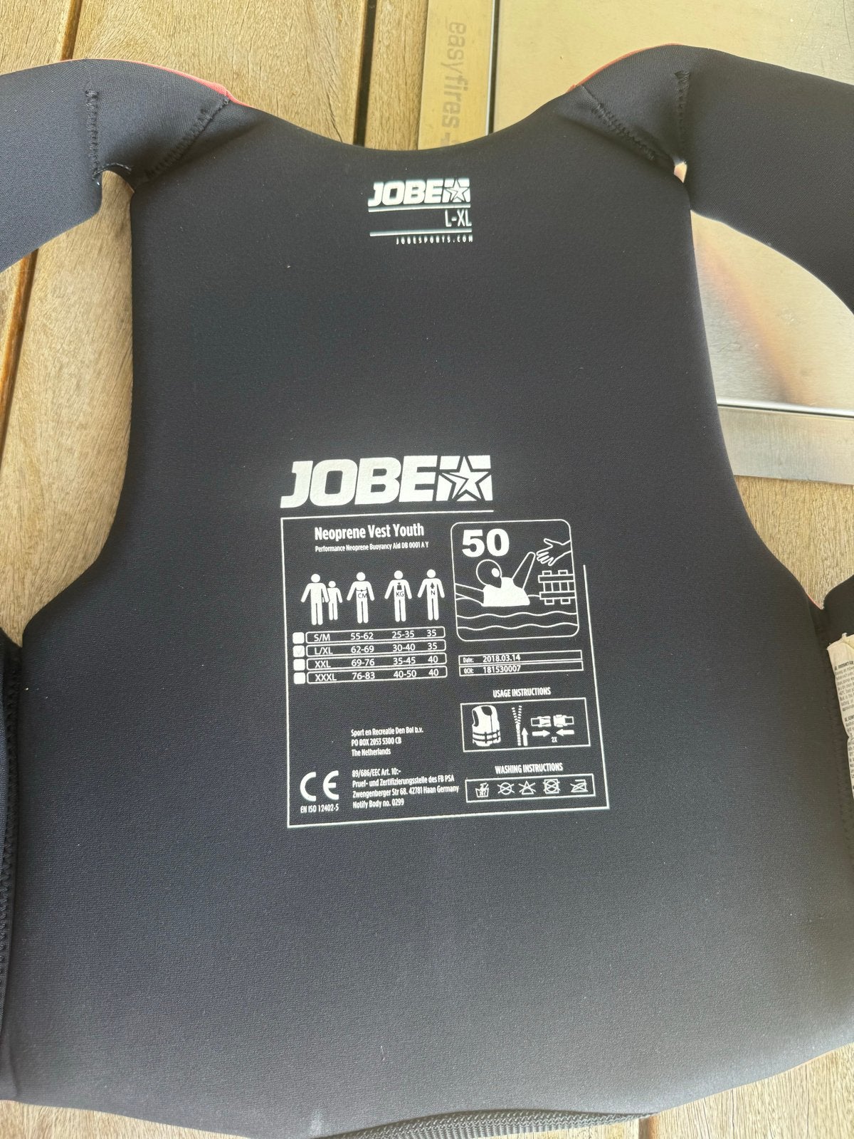 Jobe Neopreen Zwemvest Jeugd L/XL, Watersport en Boten, Ophalen, Zo goed als nieuw, Overige typen
