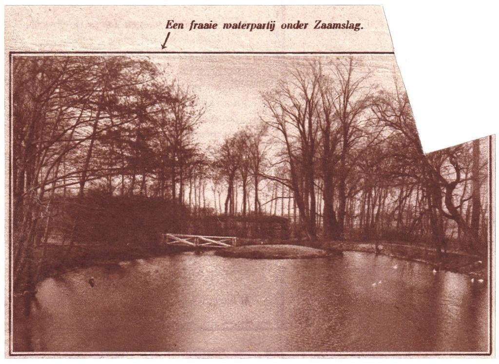 Knipsel Artikel 1931 - Zaamslag - Waterpartij, Ophalen of Verzenden, 1920 tot 1940, Zeeland
