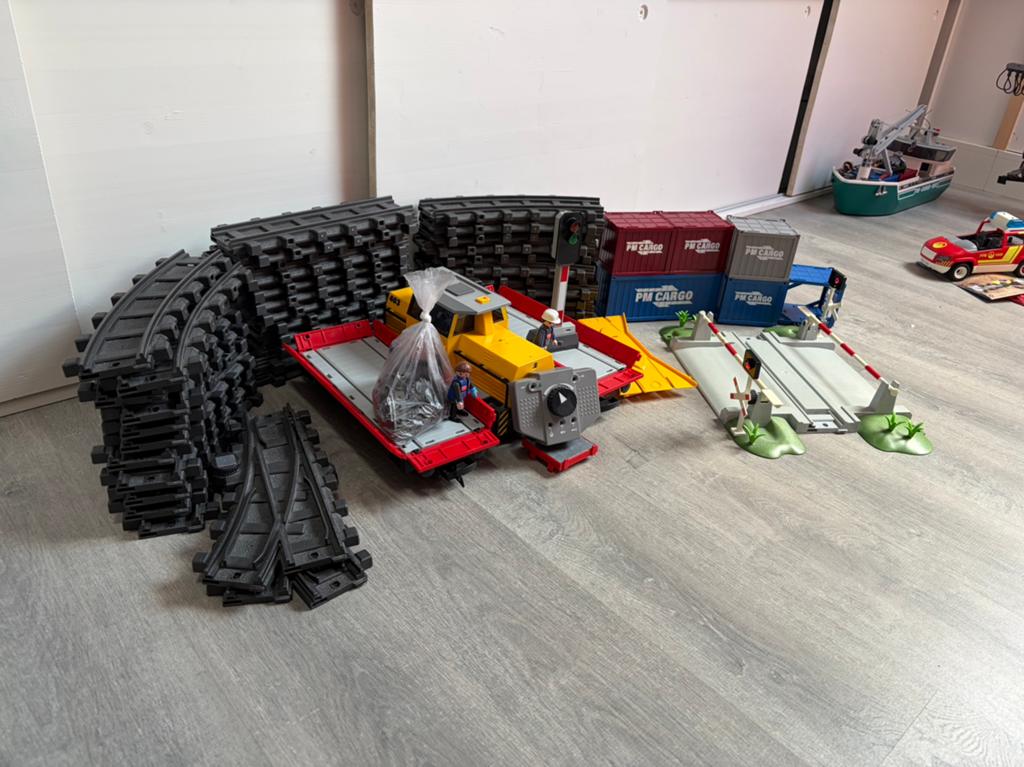Playmobil RC goederentrein met containers - 5258, Ophalen of Verzenden, Zo goed als nieuw