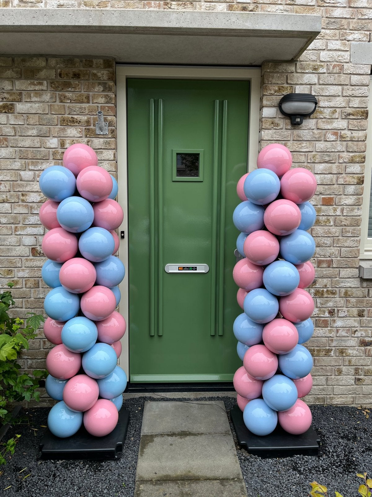 2 Duurzame ballonnen pilaren - Zo goed als nieuw, Ophalen of Verzenden, Zo goed als nieuw, Versiering, Geboorte of Huwelijk
