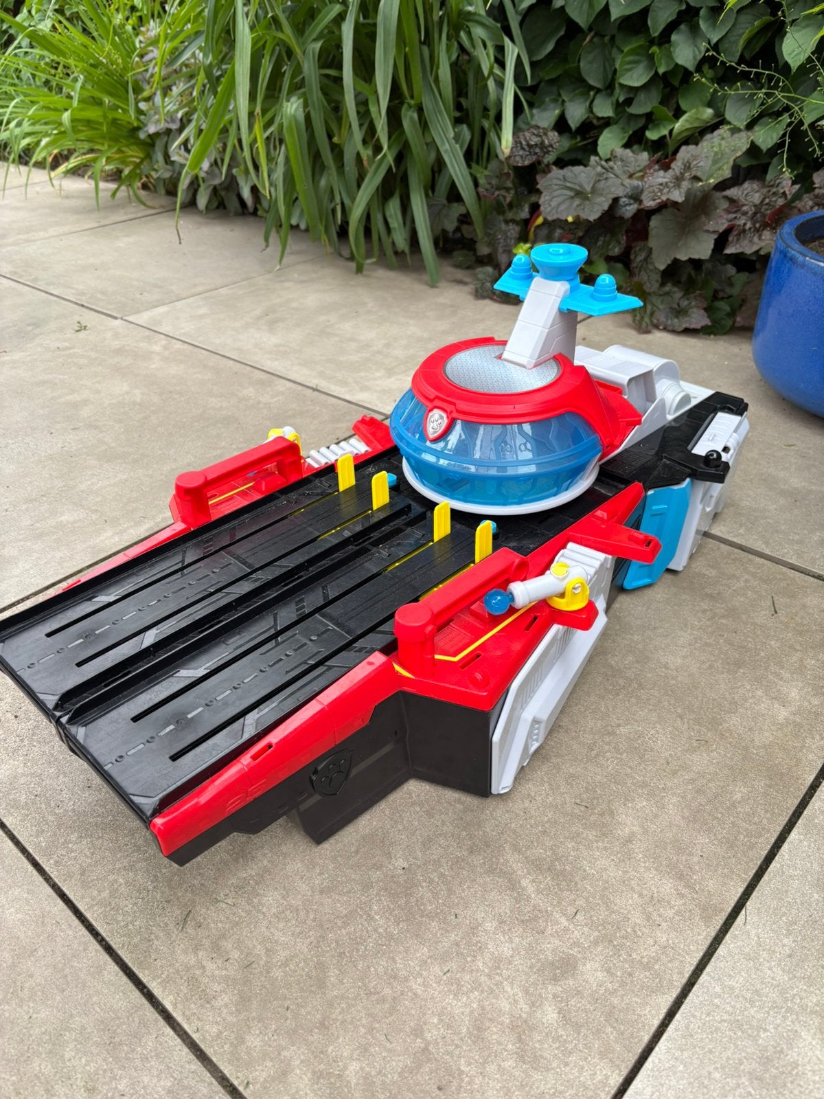 Paw Patrol Vliegdekschip, Kinderen en Baby's, Speelgoed | Racebanen, Ophalen, Zo goed als nieuw, Handmatig, Overige merken