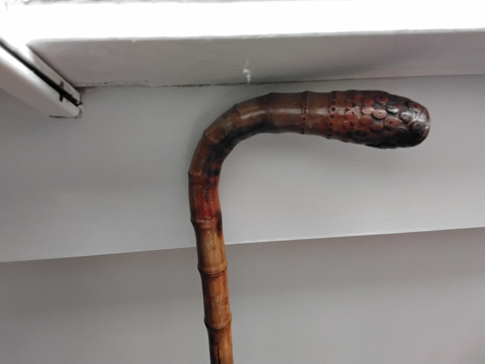 mooie wandelstok van bamboe, Ophalen of Verzenden