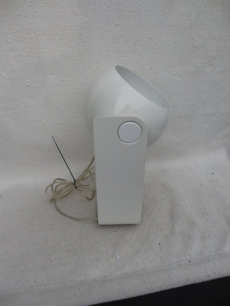 Heel mooie witte Space age / eyeball tafellamp jaren '80, Overige typen, Overige merken, Met schakelaar, Wit
