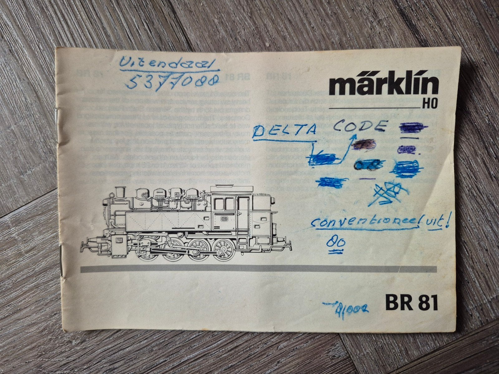 Marklin boekje van de br 81., Wisselstroom, Gebruikt, Märklin, Boek, Tijdschrift of Catalogus