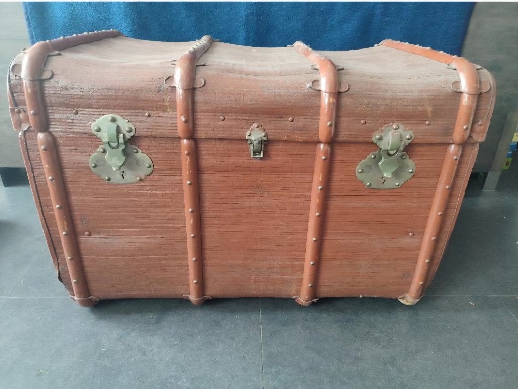 Hutkoffer/scheepskist brocante, Antiek en Kunst, Ophalen of Verzenden