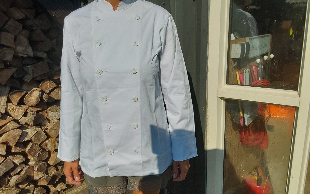 Nieuwe Koksbuis, Chefs jacket merk BP Wit maat 42, Wit, Nieuw, Ophalen of Verzenden, Wasbaar