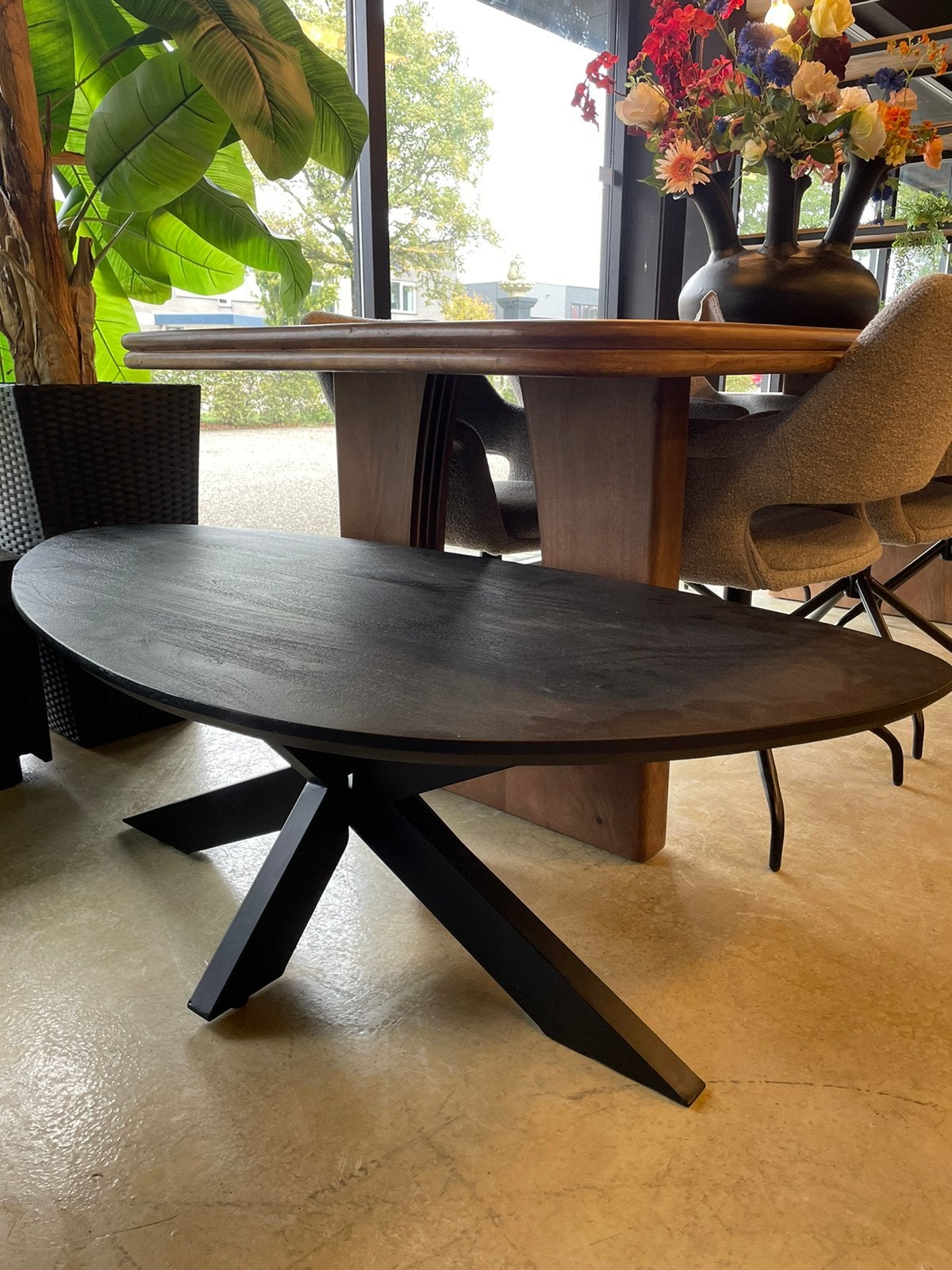 LEEGVERKOOP SALONTAFEL ORGANISCH ZWART !lCHEFMEUBEL 239, Zwart, Nieuw, Ophalen of Verzenden, Modern