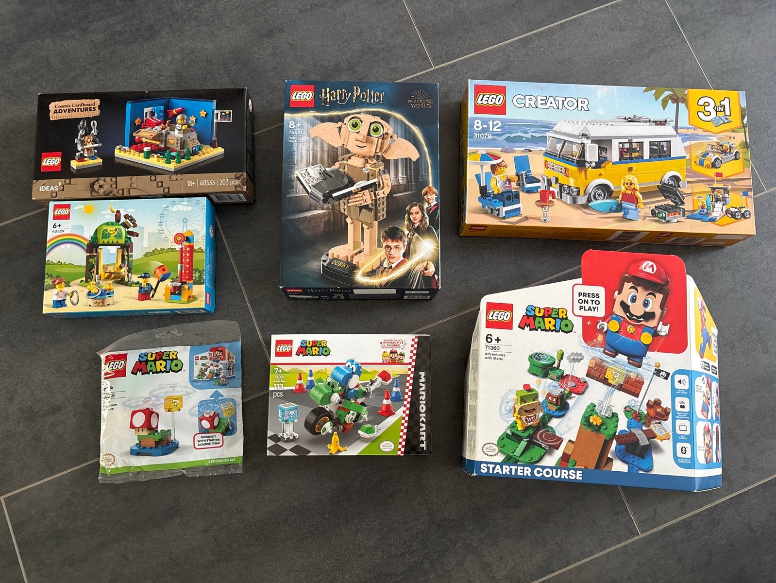 7 nieuwe LEGO sets in doos - Harry Potter, Super Mario, Crea, Ophalen, Nieuw