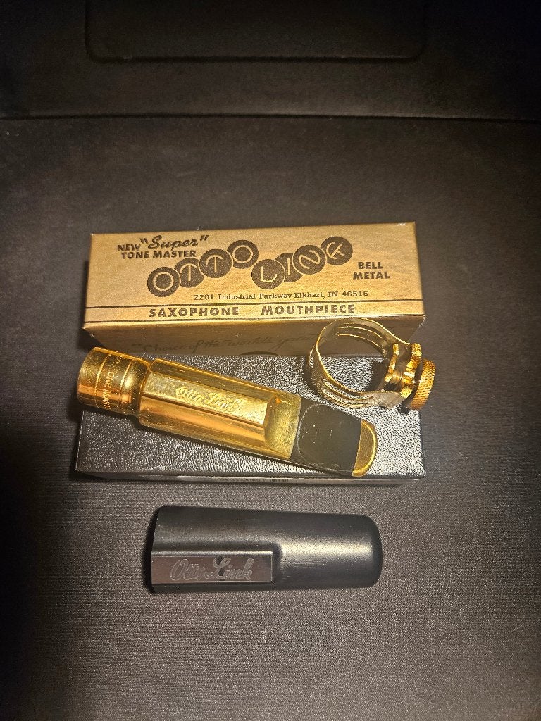 Otto Link STM 7* (tenor) + Vandoren Optimum, Ophalen, Zo goed als nieuw, Tenor