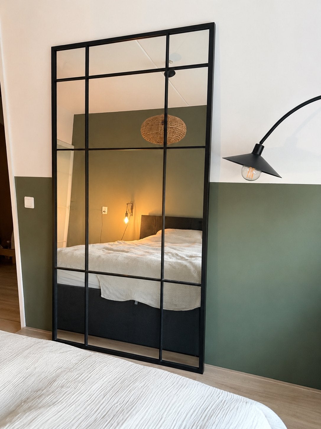 Mooie grote spiegel, Huis en Inrichting, Woonaccessoires | Spiegels, Ophalen, 200 cm of meer, 125 cm of meer, Zo goed als nieuw
