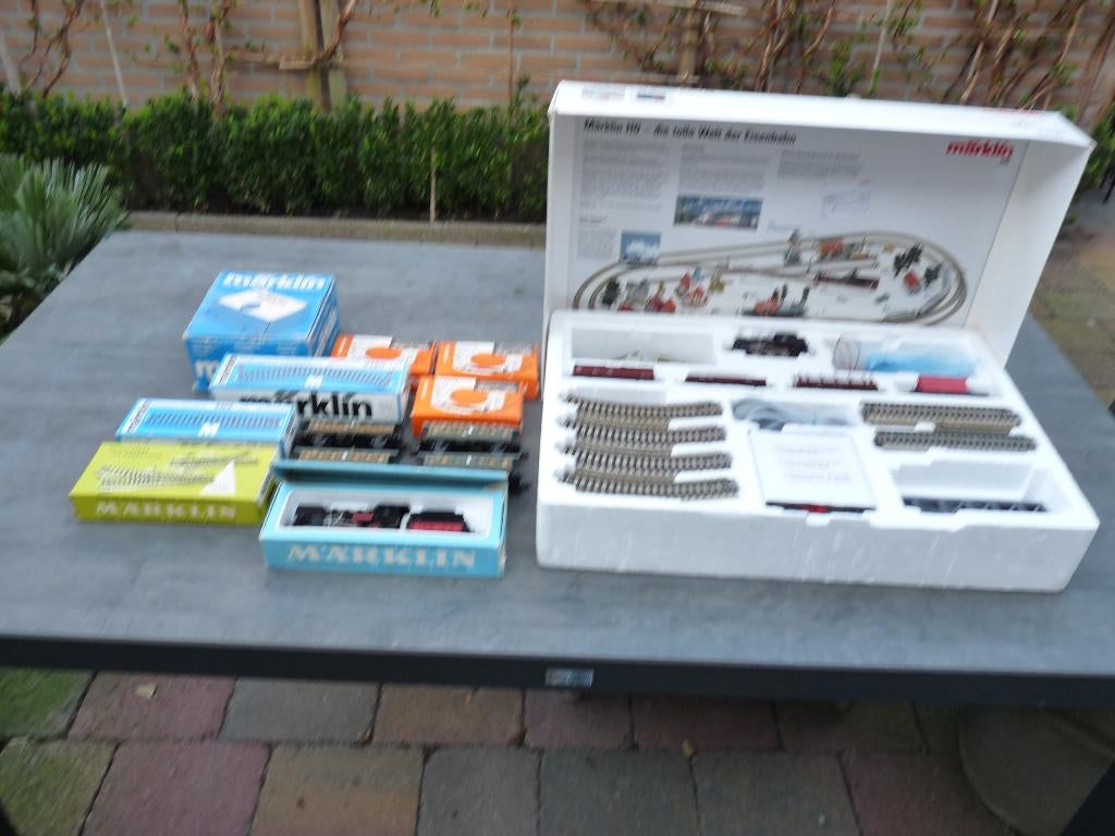 Marklin  HO # 2905 in doos en vele extra's , zie text !, Hobby en Vrije tijd, Modeltreinen | H0, Wisselstroom, Gebruikt, Overige typen