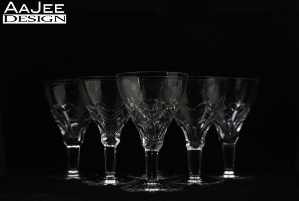 6 Royal Leerdam – Serie Valeta – Wijnglas van kristal – 1952, Verzamelen, Ophalen of Verzenden, Zo goed als nieuw, Overige typen