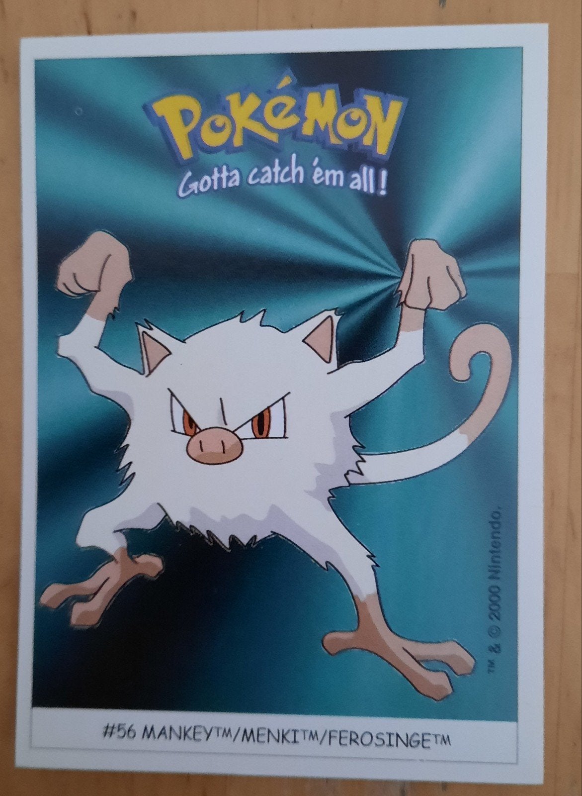 POKÉMON DUNKIN BOOMER STICKER - MANKEY, Ophalen of Verzenden, Nieuw, Overige typen