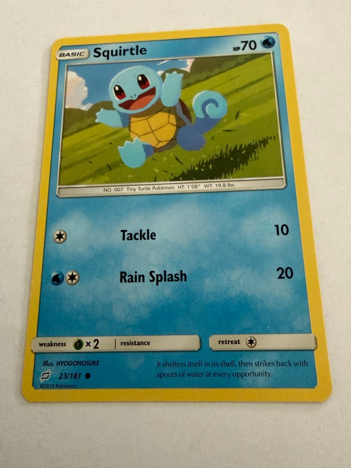 Pokémon Kaart: Squirtle (23/181) - Detective Pikachu, Ophalen of Verzenden, Zo goed als nieuw, Losse kaart
