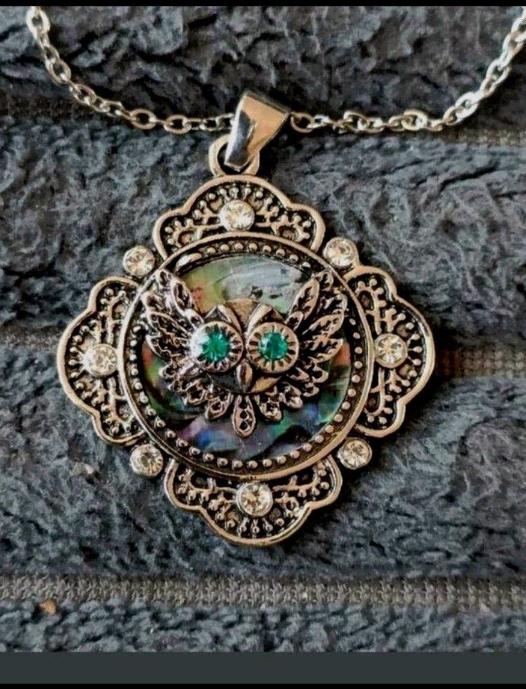 ketting grote Uil, Verzenden, Nieuw, Zilver, Met hanger