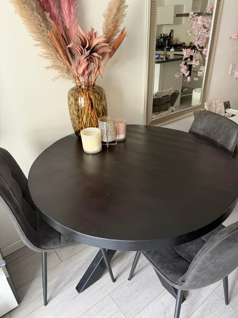 Eettafel en eetstoelen ZSM!!, Huis en Inrichting, Tafels | Eettafels, Zo goed als nieuw, 50 tot 100 cm, 100 tot 150 cm, Rechthoekig