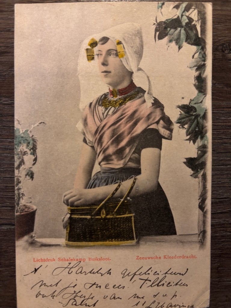Ansichtkaart Zeeuwsche Kleederdracht, Ophalen of Verzenden, Voor 1920, Gelopen, Zeeland