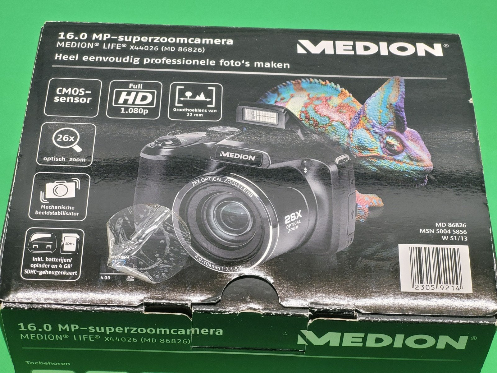 Medion Life X44026 16.0 MP Superzoom Camera Full HD, Medion, .., Ophalen of Verzenden, Zo goed als nieuw