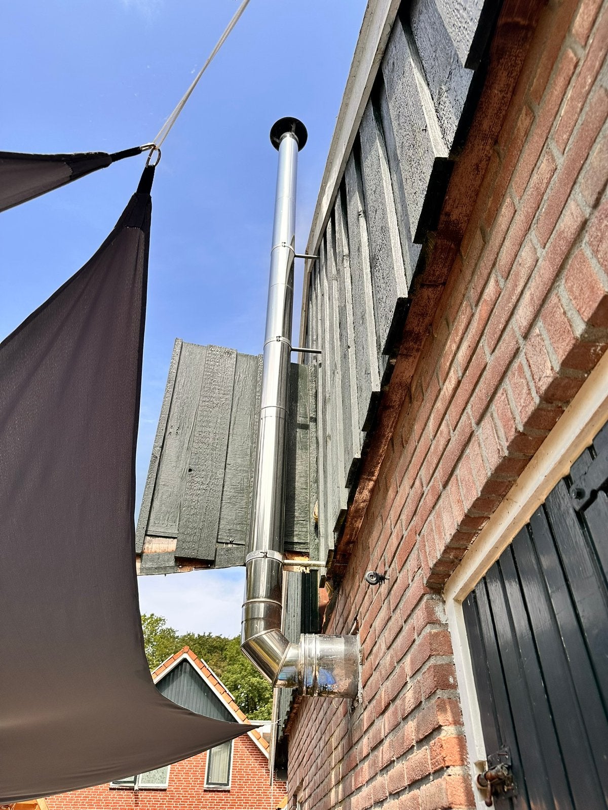Dubbelwandige kachelpijp, Huis en Inrichting, Kachels, Ophalen, Gebruikt, Houtkachel, Inbouw