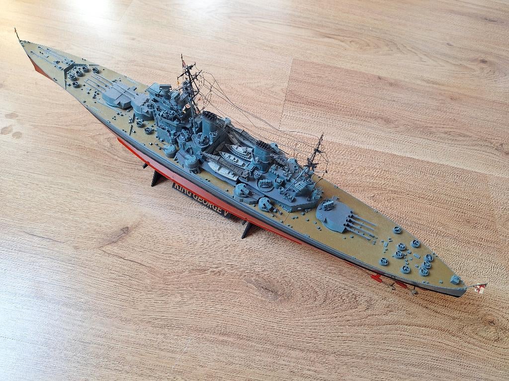 1:350 1/350 Tamiya King George V (Gebouwd), Hobby en Vrije tijd, Modelbouw | Boten en Schepen, Ophalen of Verzenden, Zo goed als nieuw
