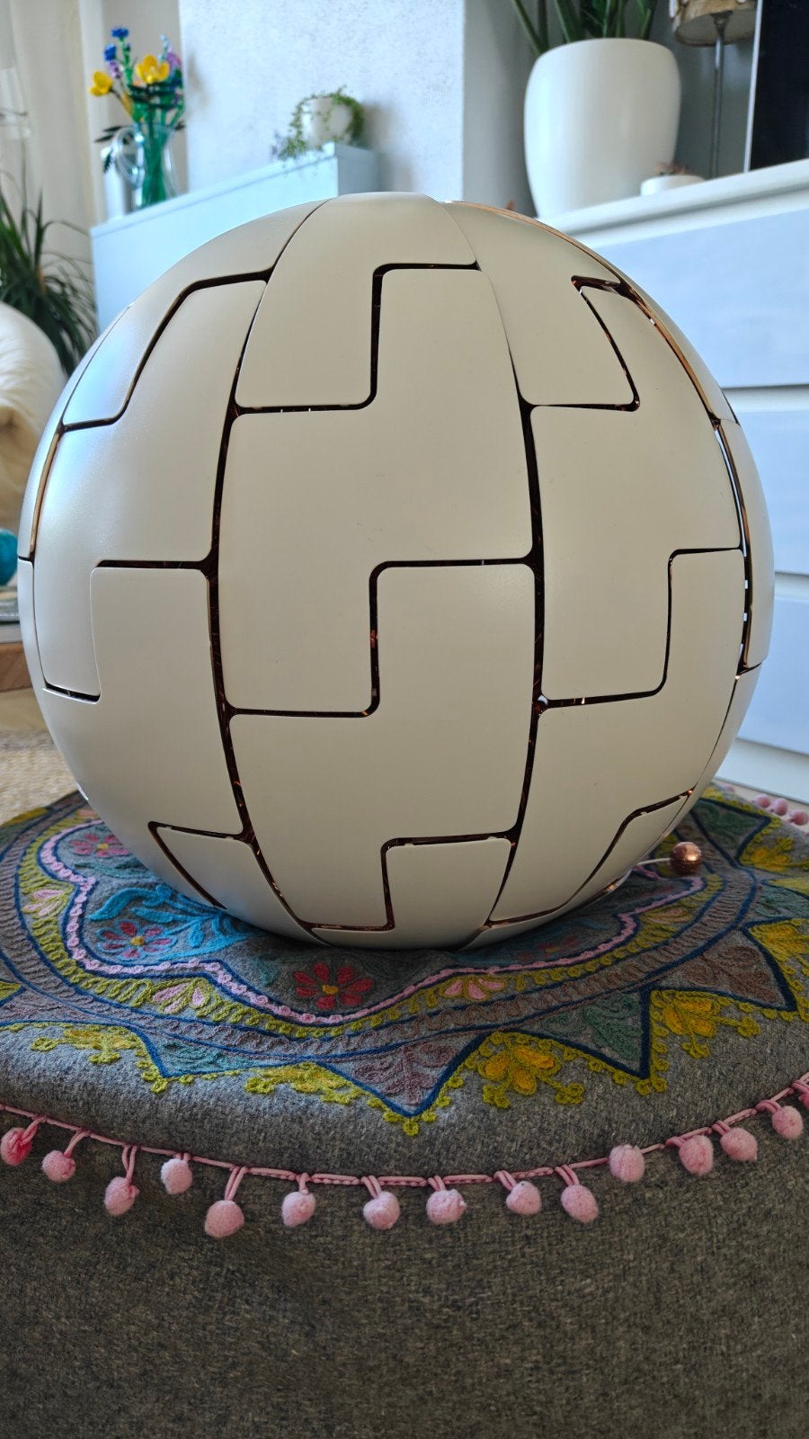 Sfeervolle Ikea puzzel lamp. Zo goed als nieuw., Ophalen, Kunststof, Inclusief lichtbron, Meerkleurig