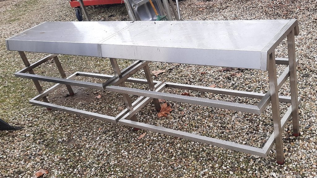 RVS Opzettafel Saladette - 225x50x70 cm, Ophalen, Gebruikt, 200 cm of meer, Nvt