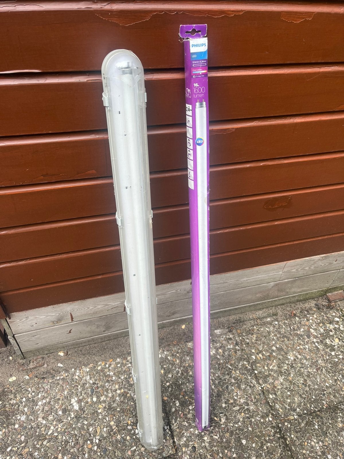 Tl armatuur LED, batten, 120cm, Ophalen, Gebruikt, Minder dan 50 watt, Armatuur