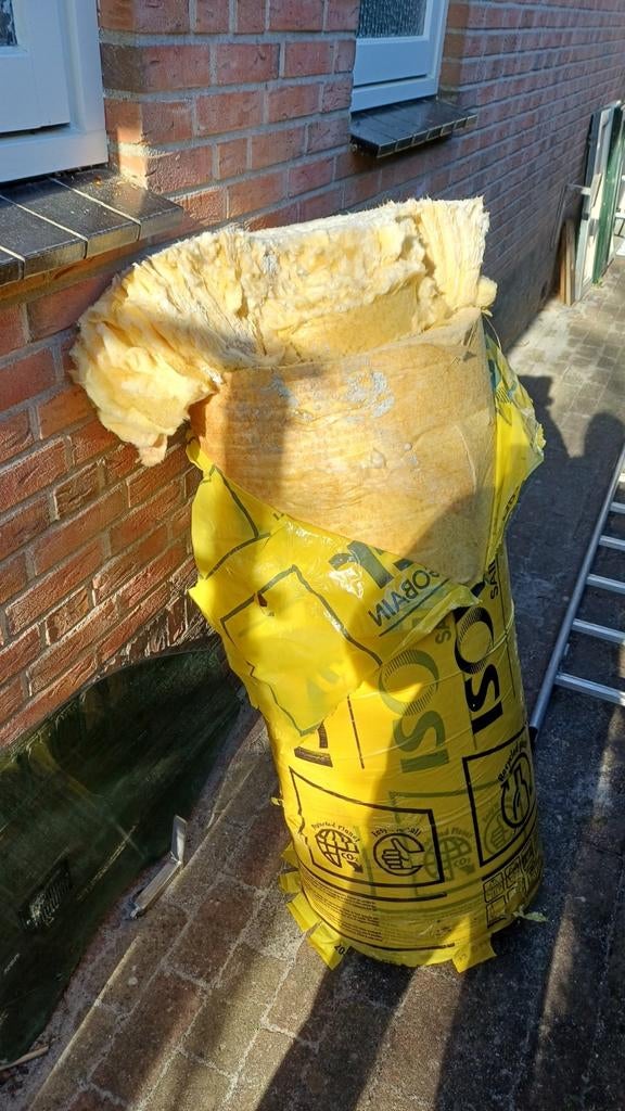 Rol glaswol. 5x120x1850cm, Ophalen of Verzenden, Nieuw, Glaswol, 15 m² of meer