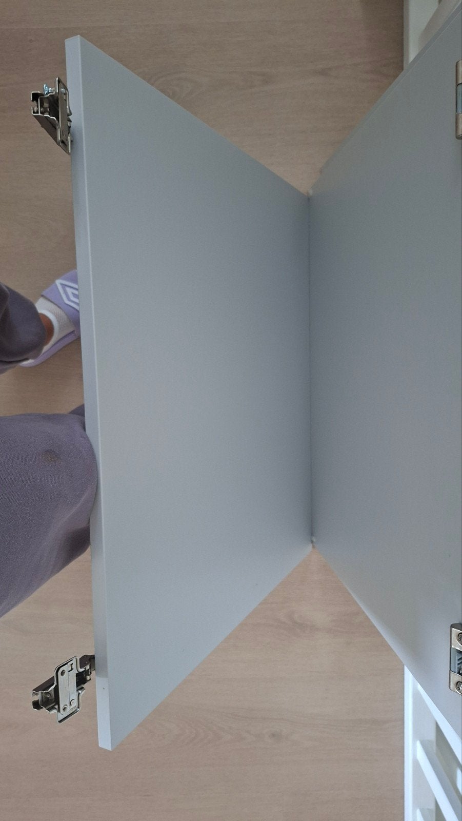 6x IKEA Besta front lichtgrijs 60x60 met scharnieren, Ophalen of Verzenden, Gebruikt