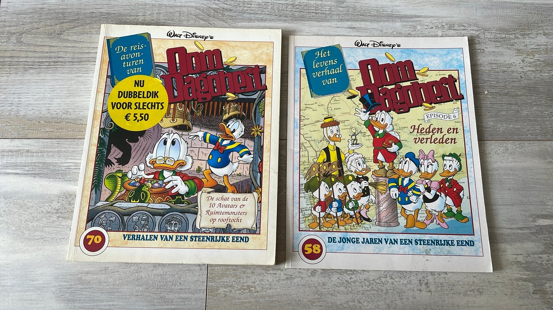 Beste verhalen van dagobert  duck 2 stuks nr 58 - 70, Meerdere stripboeken, Ophalen of Verzenden, Gelezen