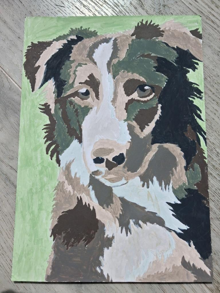 Schilderij hond., Ophalen of Verzenden