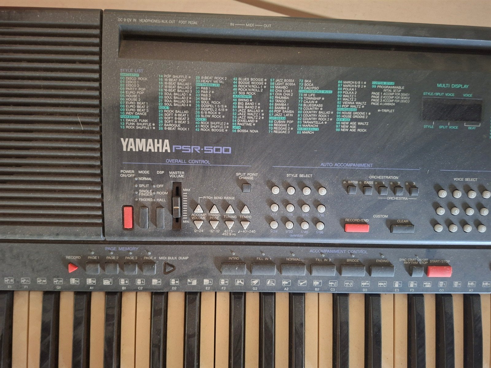 Yamaha PSR-500 Keyboard - Zonder kabels, Ophalen, 61 toetsen, Gebruikt, Midi-aansluiting