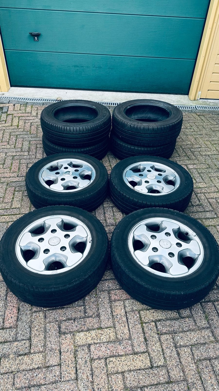 Ford Transit lichtmetalenvelgen met zgan banden195/65/16C, Auto-onderdelen, Banden en Velgen, Ophalen, 16 inch, Banden en Velgen