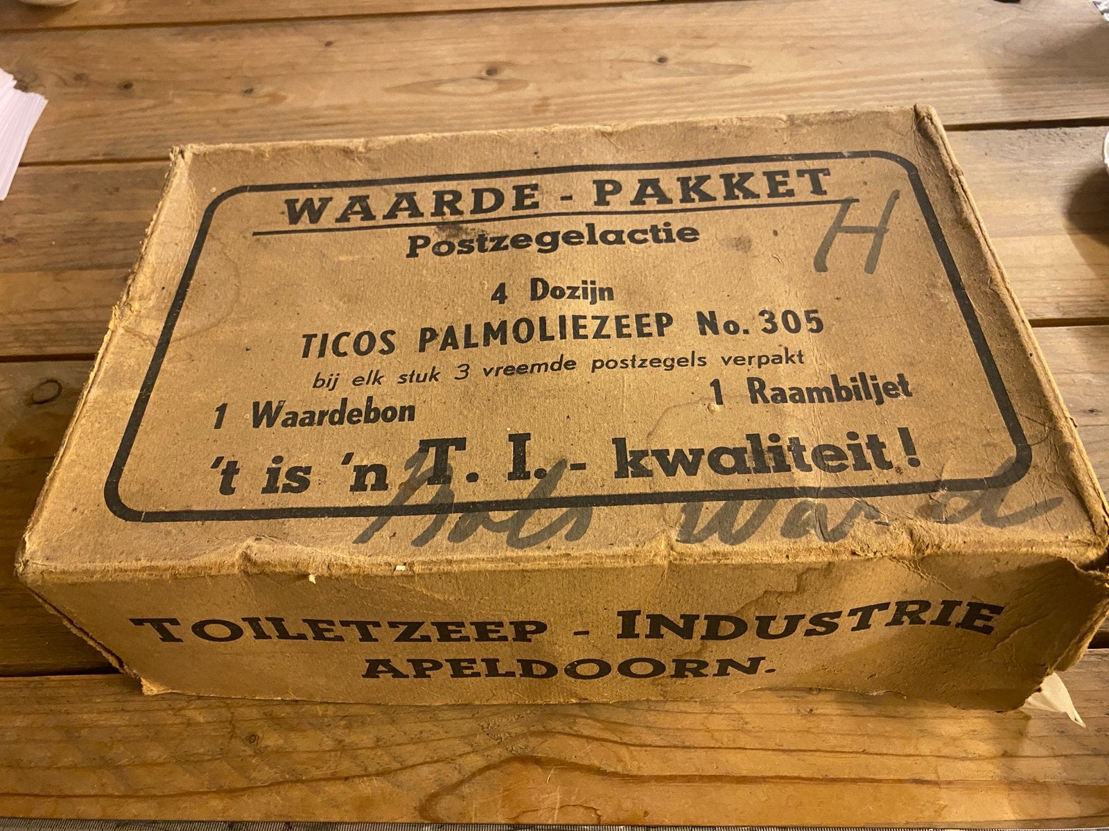 Vintage Ticos Palmoliezeep uit kruidenierswinkel Makkum jare, Ophalen of Verzenden