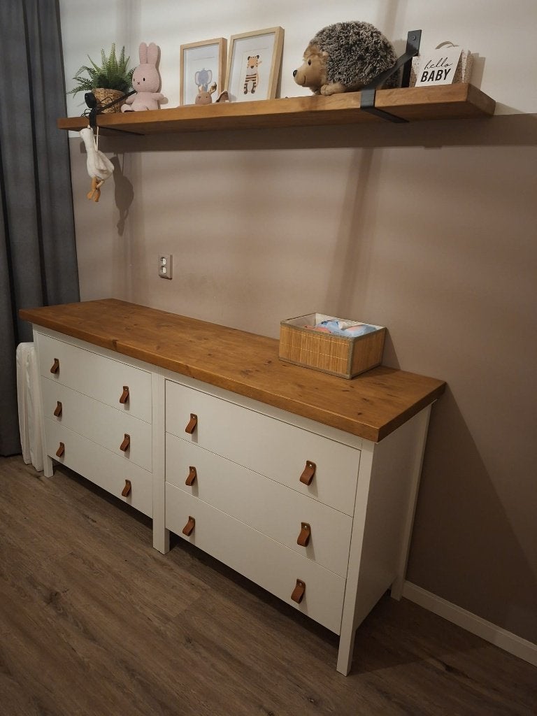 Commode + wandplank, Kinderen en Baby's, Kinderkamer | Commodes en Kasten, Gebruikt, Commode, Minder dan 90 cm, 100 cm of meer