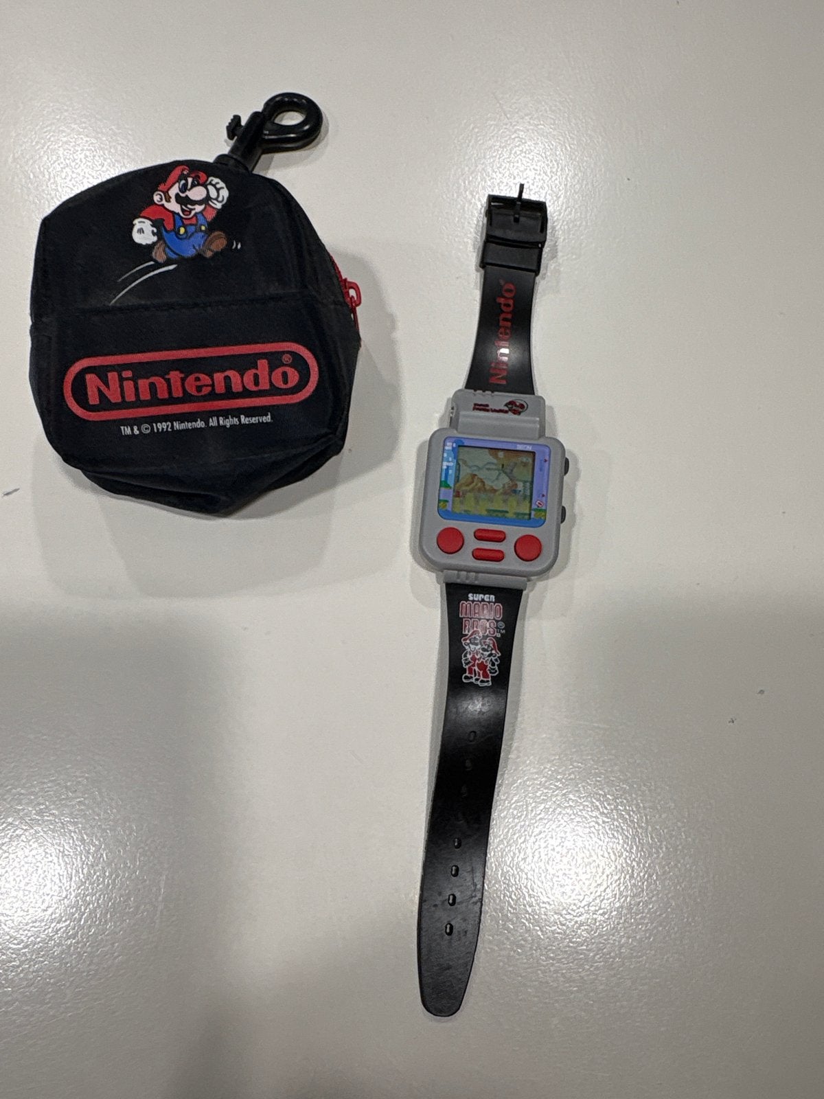 Vintage Nintendo Super Mario Bros. Horloge met Etui, Ophalen of Verzenden, Nintendo, Zo goed als nieuw