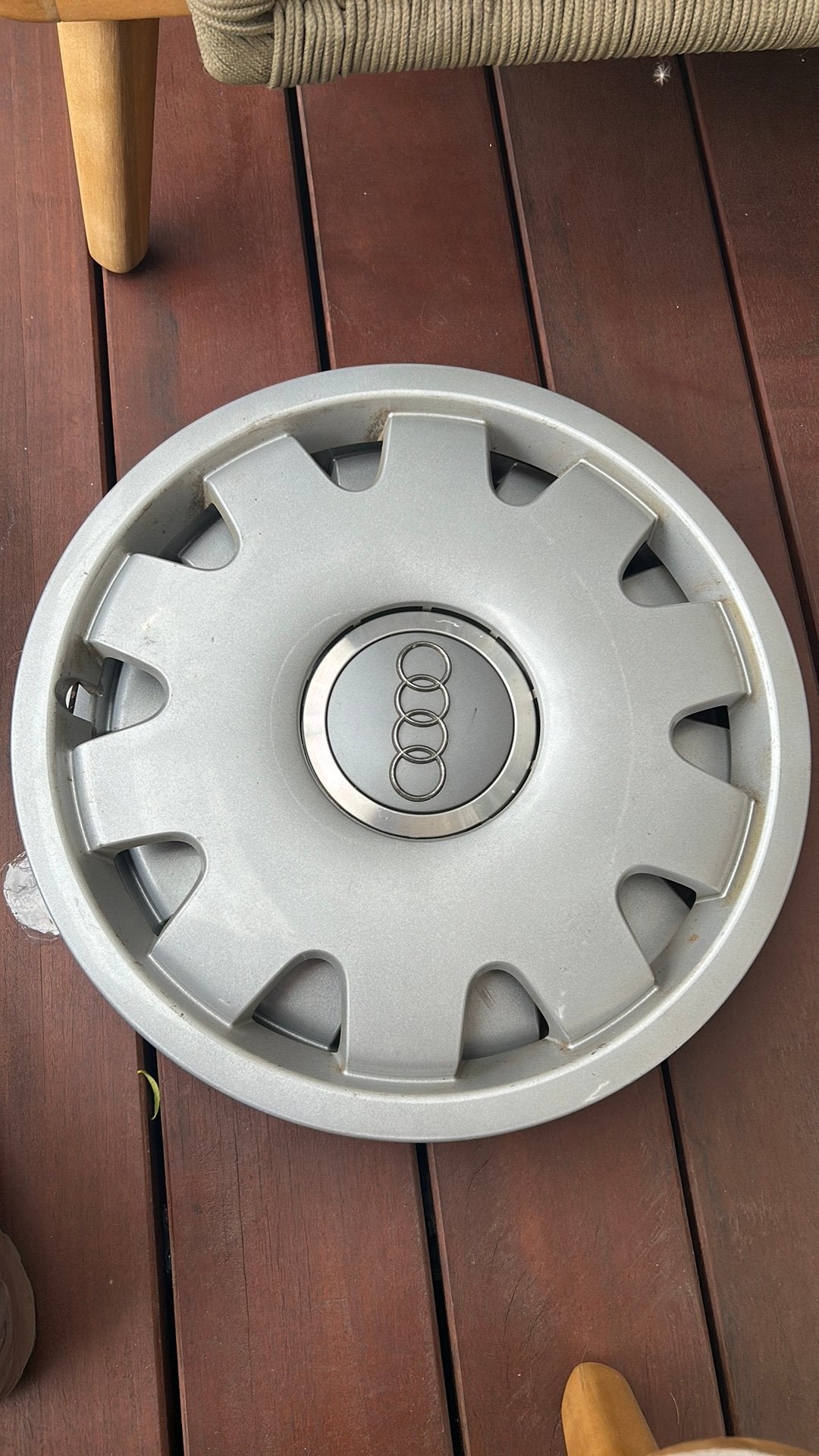 Zilverkleurig audi wieldop 15inch, Auto diversen, Ophalen of Verzenden, Gebruikt