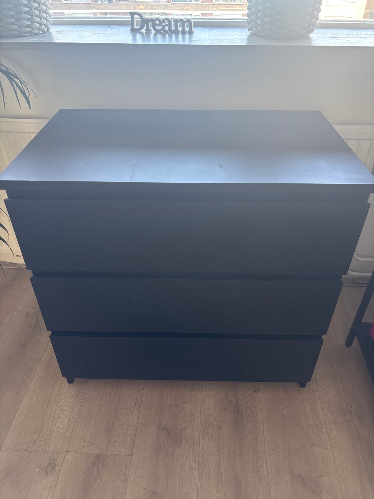 2x IKEA Malm ladekasten (zwart geverfd), Ophalen, Gebruikt, 50 tot 100 cm, 3 of 4 laden