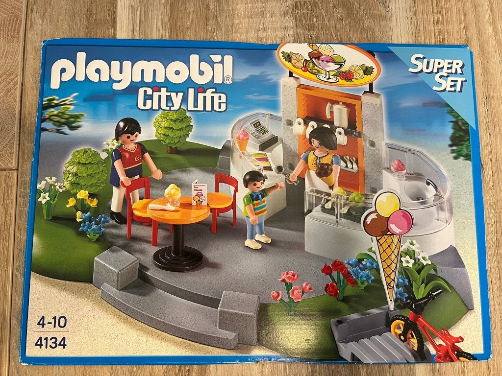 PLAYMOBIL City Life IJssalon Superset 4134, Ophalen, Complete set, Overige typen, Zo goed als nieuw