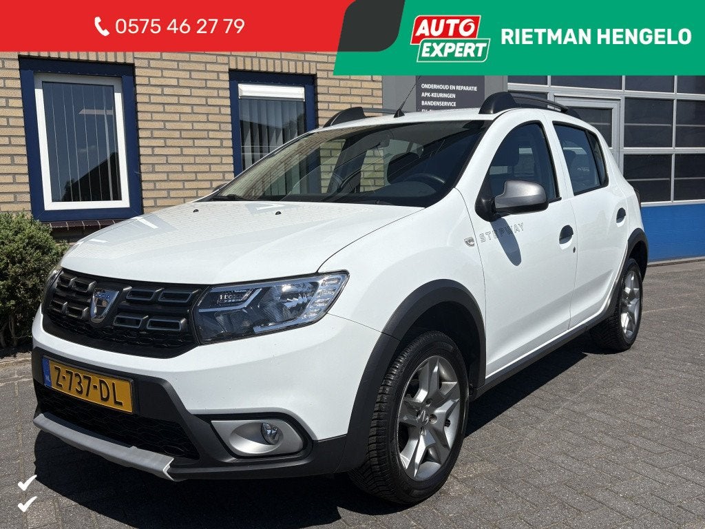Dacia Sandero 0.9 TCe Tech Road STOELVERW-NAVI-BT - Onderhou, Auto's, Keurmerk '100% Onderhouden', Euro 6, Wit, Bedrijf