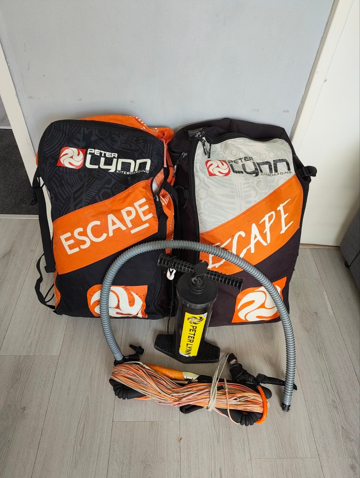 kitesurf Peter Lynn Escape 5, 9 en 11 m, Watersport en Boten, Kitesurfen, Ophalen, Gebruikt, Bar, Geen board