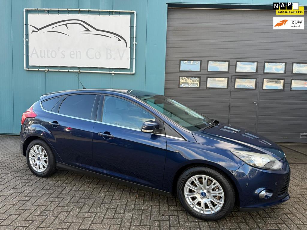 Ford Focus 1.6 EcoBoost 150 pk Titanium 5-deurs Clima Cruise, Gebruikt, 4 cilinders, 150 pk, Blauw
