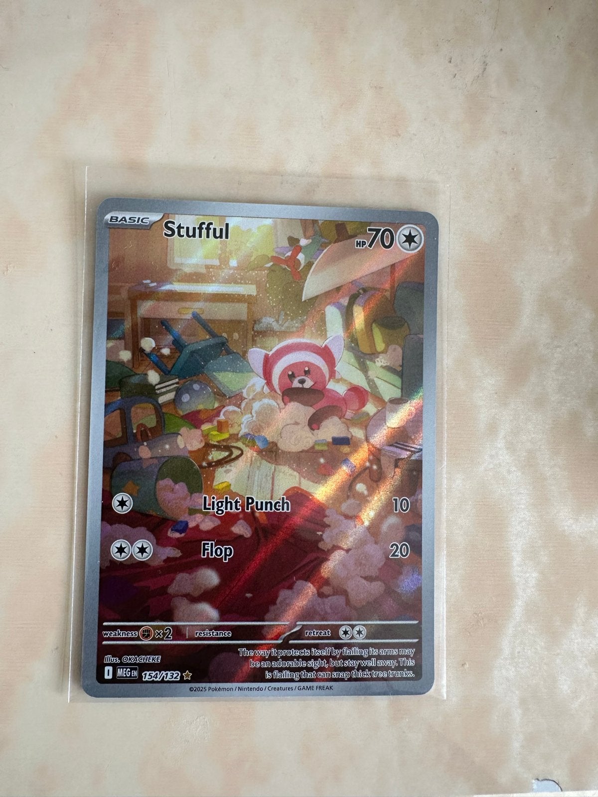 Stufful 154/132 mega evolutions, Ophalen of Verzenden, Zo goed als nieuw, Losse kaart, Foil